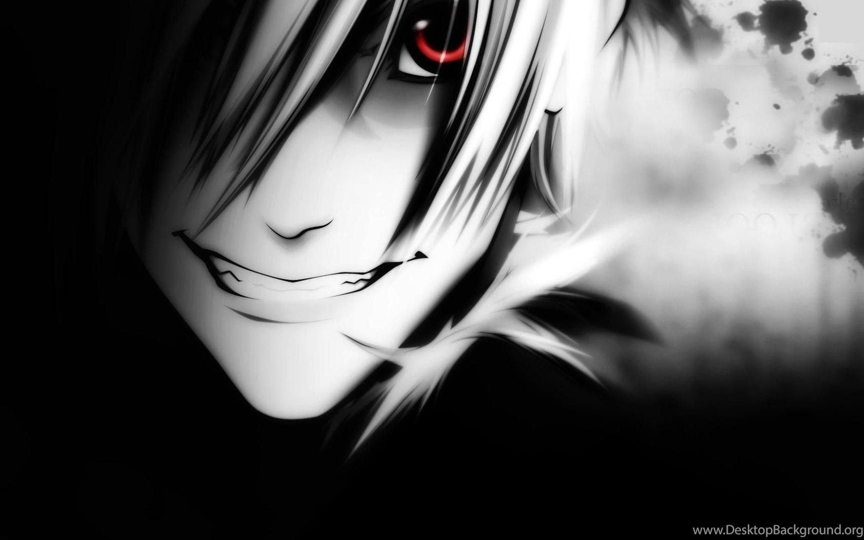 1680x1050 Death Note Black And White Red Eyes Anime Wallpaper Desktop Background