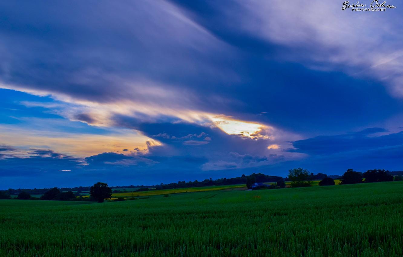 1332x850 Wallpaper Nature, Sky, Purple, Landscape, Sunset, Magic, Summer, United Kingdom, Dream, Cloud, Forest, Wheat, Plains, Sorin Ochea Photography image for desktop, section пейзажи