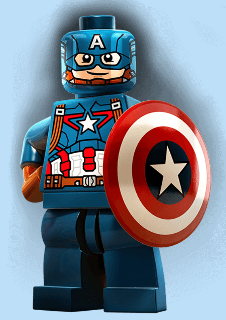 794x1123 Captain America Lego Animated