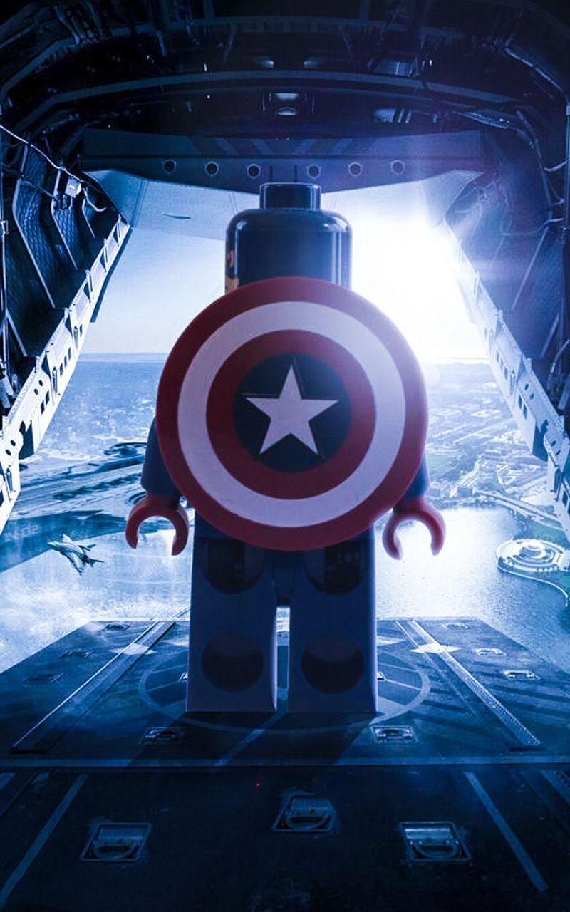 800x1280 Lego Captain America Wallpaper