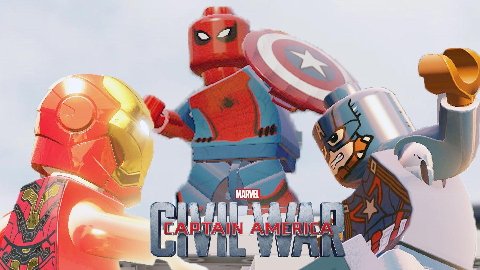 1920x1080 Lego Spider Man Captain America Civil War Lego Marvel`s Man Homecoming De Lego