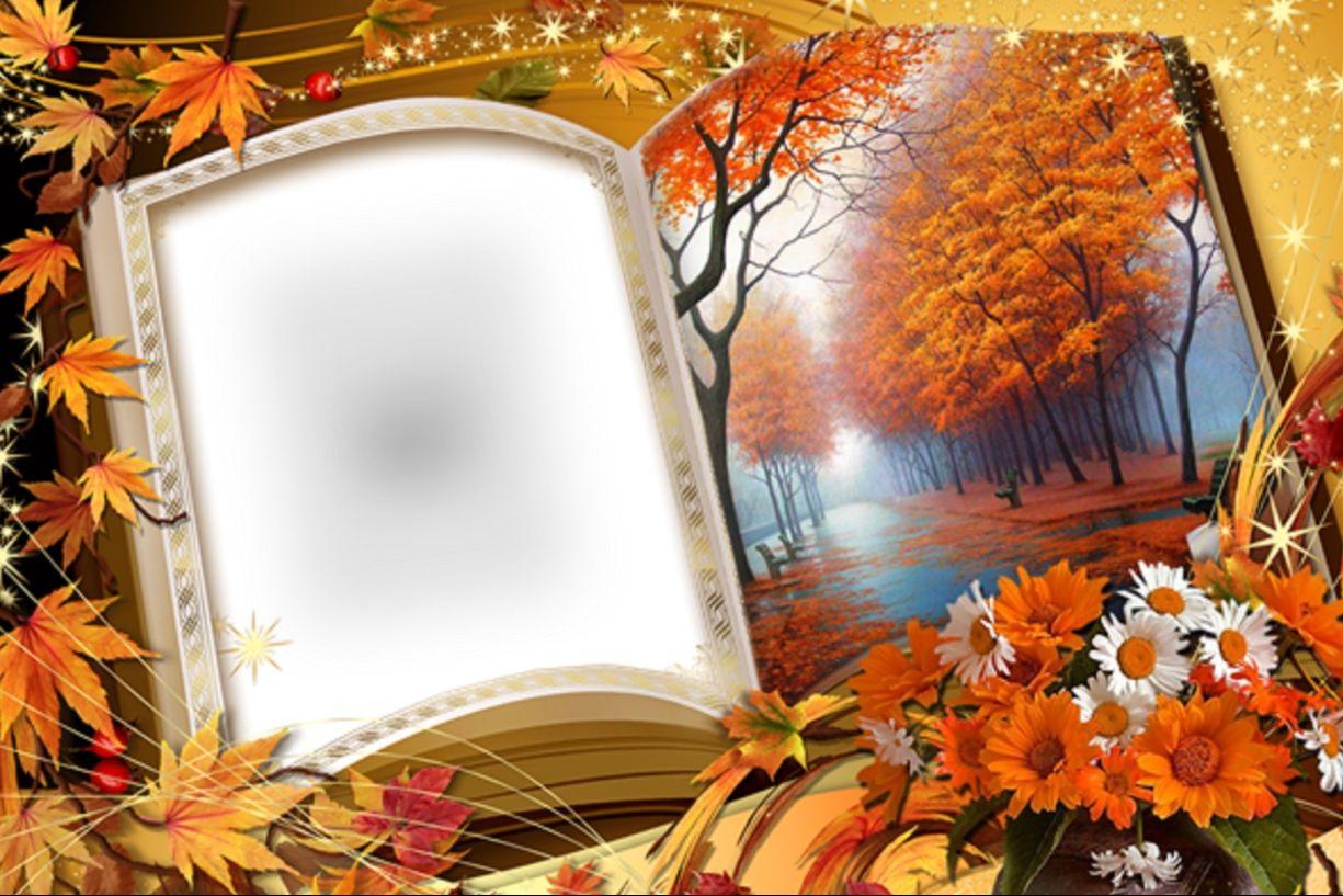 1225x817 Autumn, fall, book, leaves, trees. Flower background design, Flower frame png, Flower phone wallpaper