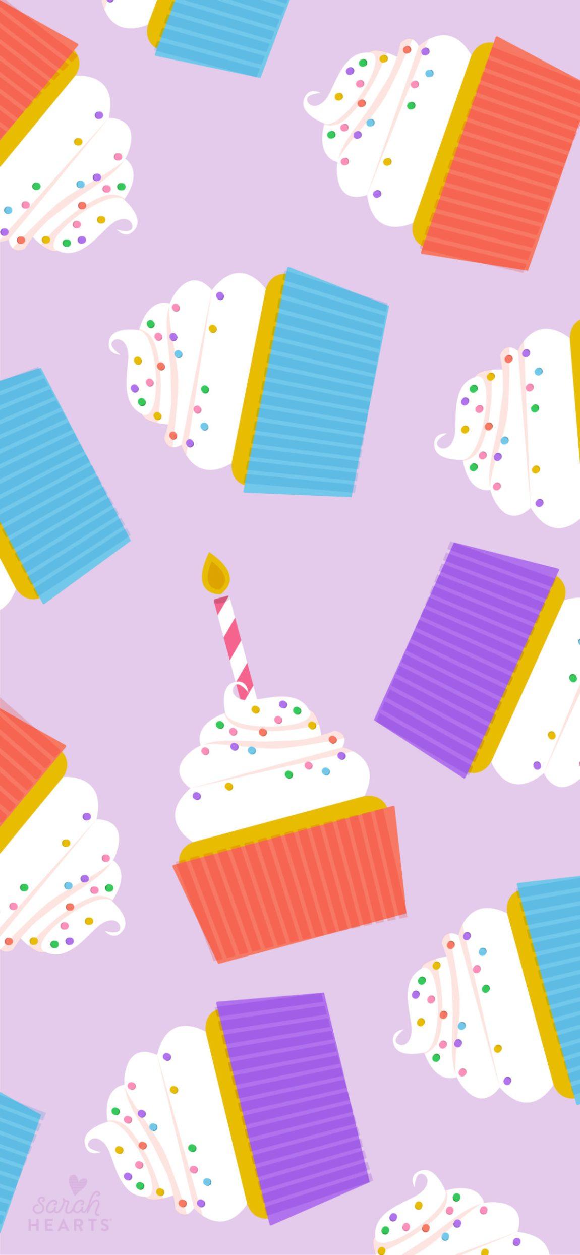 1150x2489 June 2021 Cupcake Calendar Wallpaper