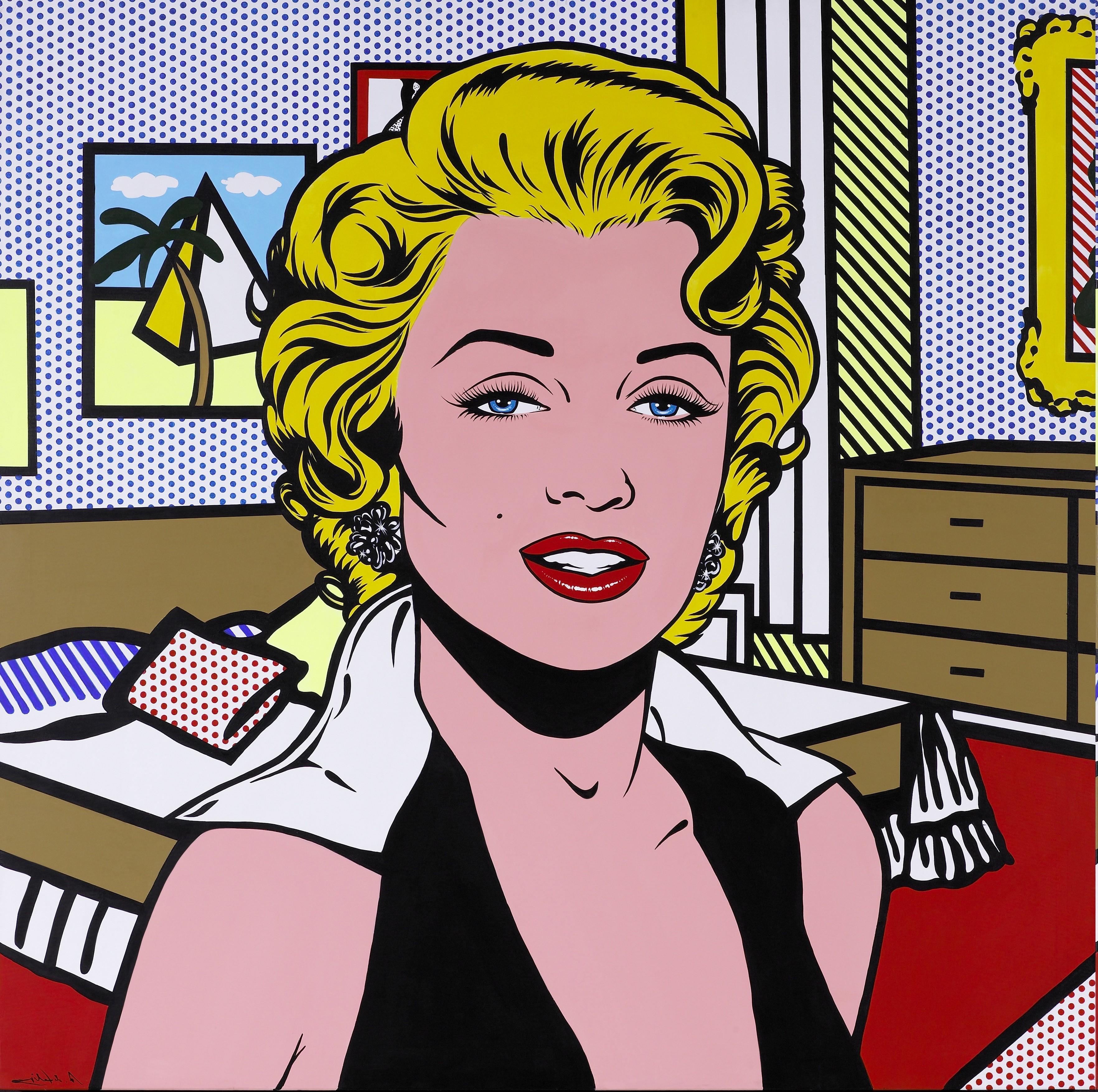 3528x3510 vintage roy lichtenstein pop art HD wallpaper, Background