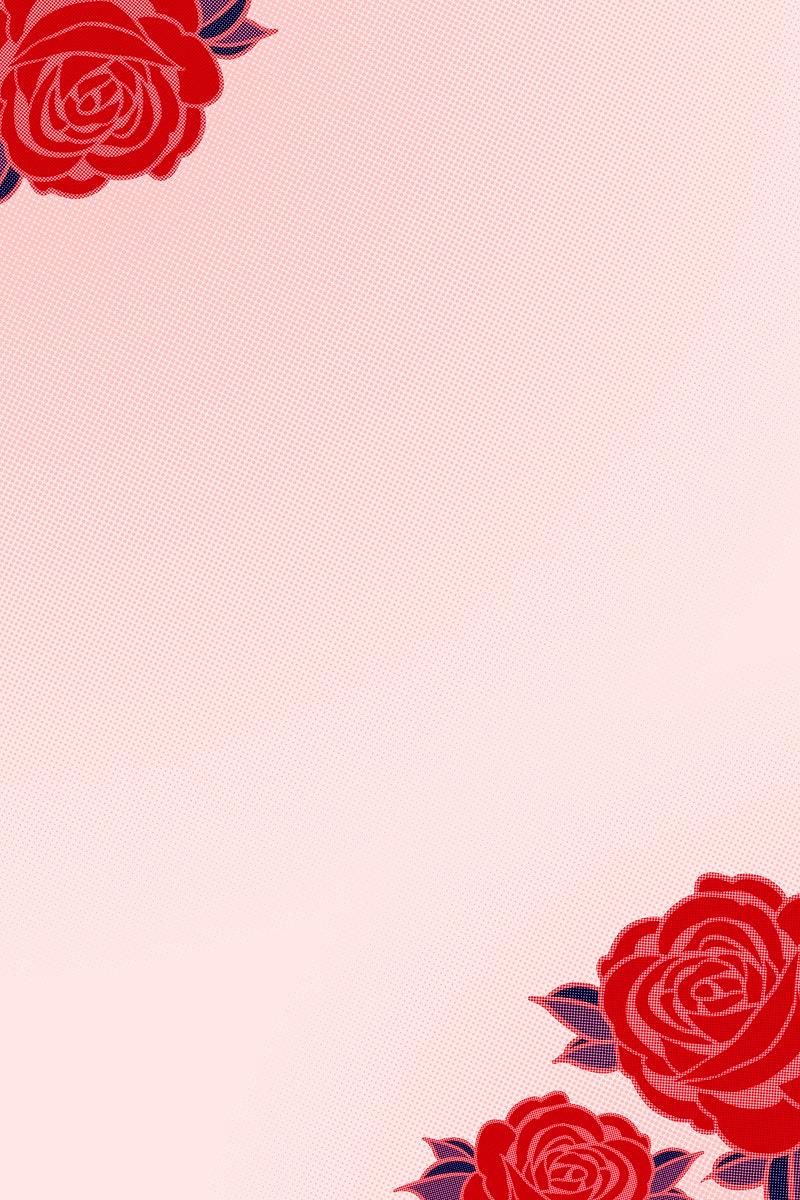800x1200 Pop art red rose frame