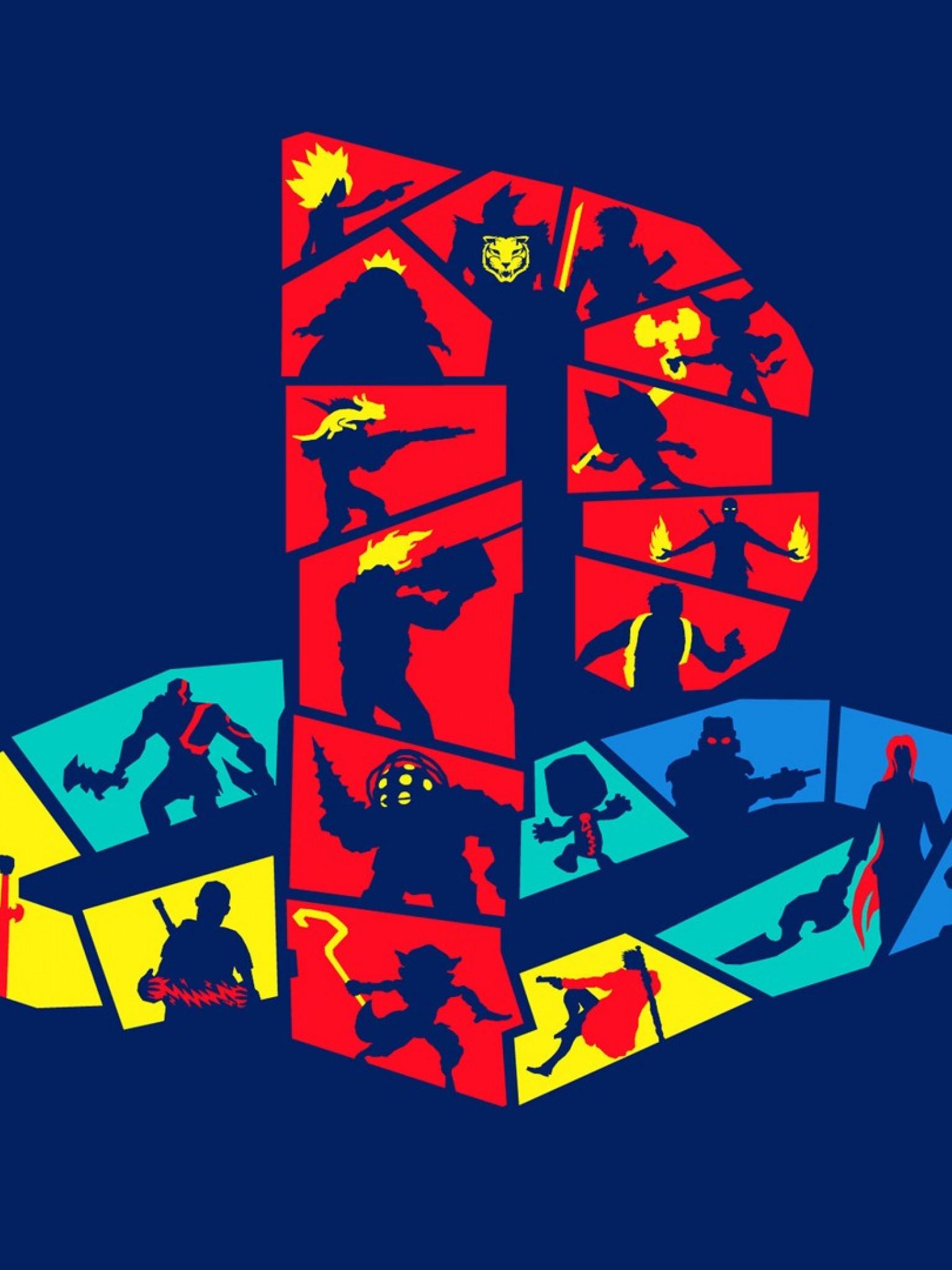 1536x2048 Funky Playstation Logo Wallpaper for Desktop and Mobiles Retina iPad