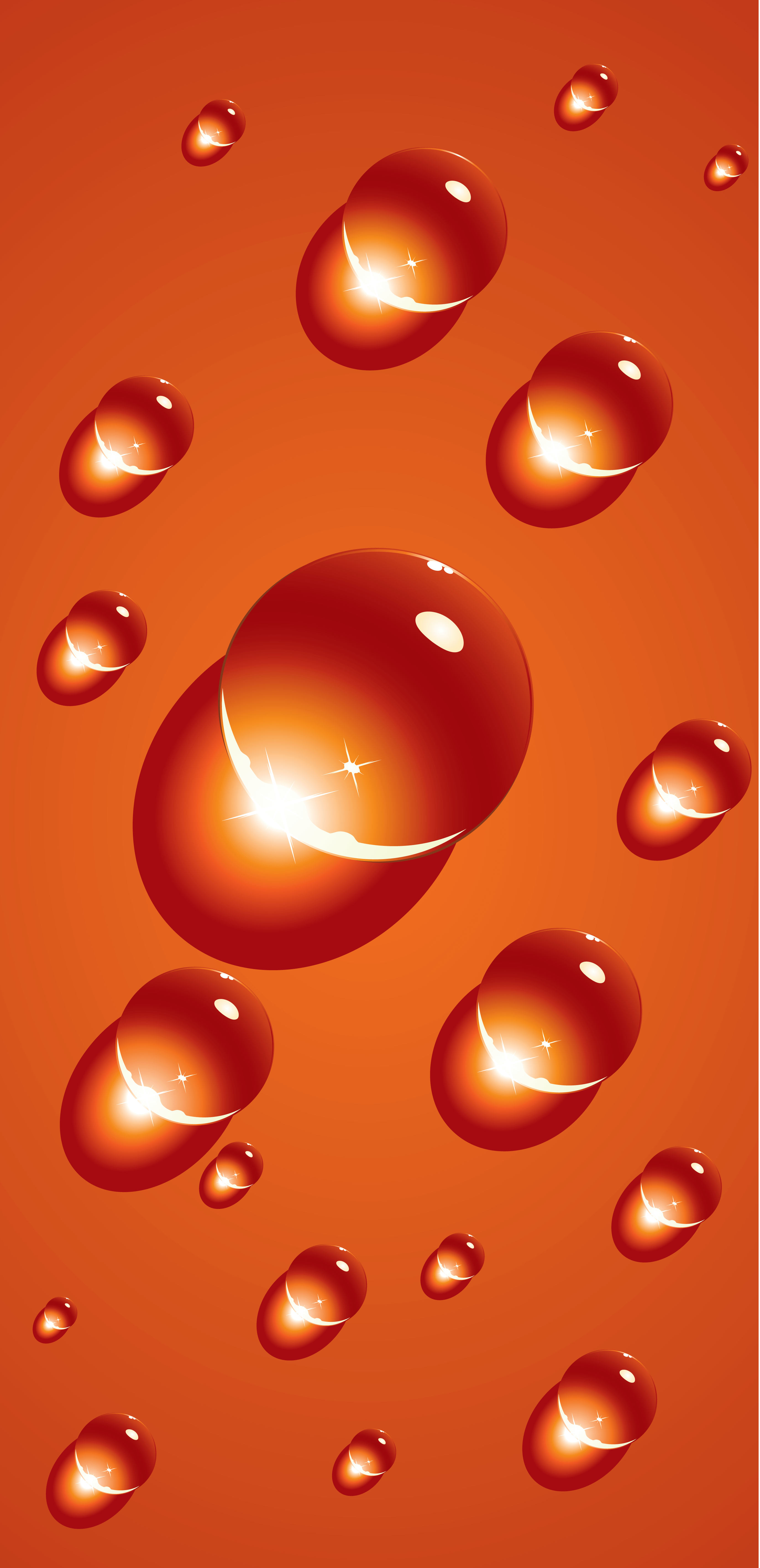 2750x5676 Wallpaper Water Droplet in Orange, Background Free Image