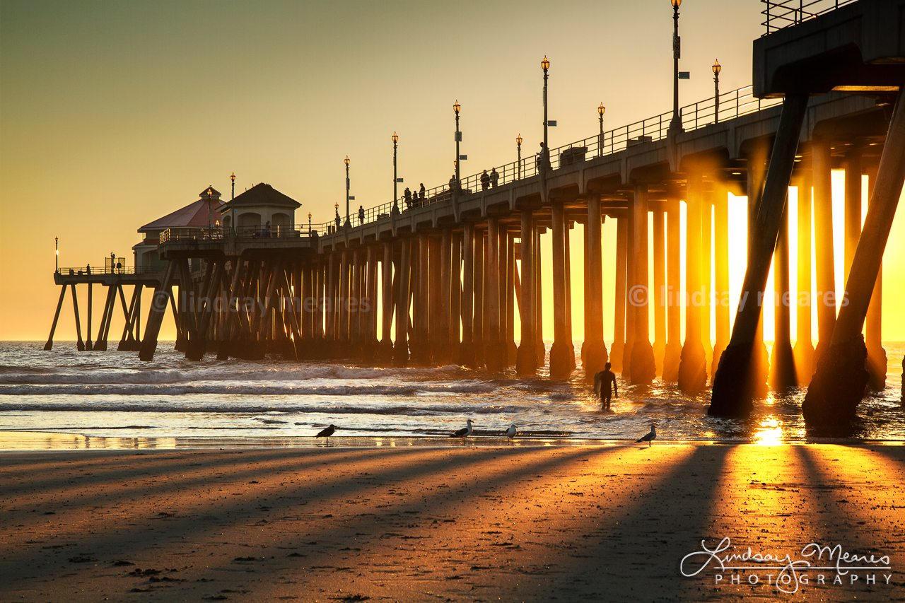 1280x853 Huntington Beach Pier Photo Sunbeam Silhouette