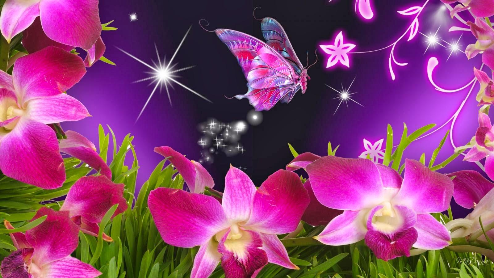 1600x900 Free download Wallpaper violet orchids and beautiful butterfly beautiful desktop [1600x900] for your Desktop, Mobile & Tablet. Explore Beautiful Orchid Flower Wallpaper. Orchid Wallpaper, Blue Orchid Wallpaper, Orchid Wallpaper for Desktop
