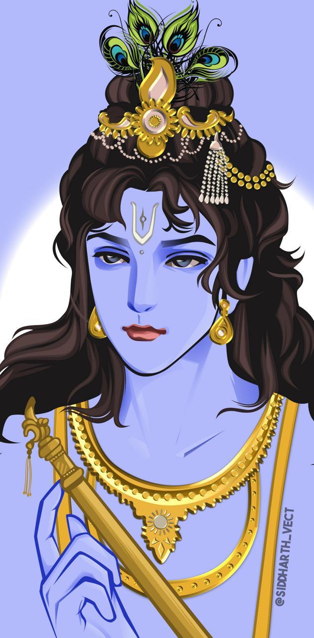 630x1280 Krishna wallpaper