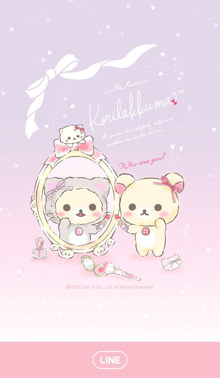720x1232 LINE Official Themes: Korilakkuma in the Mirror