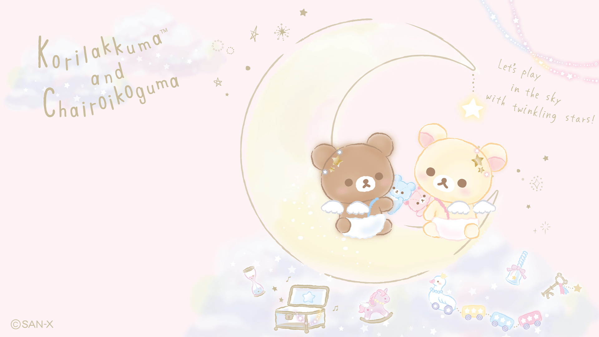 1920x1080 NEW Rilakkuma Kori Kogu Fluffy Angel Plush Doll