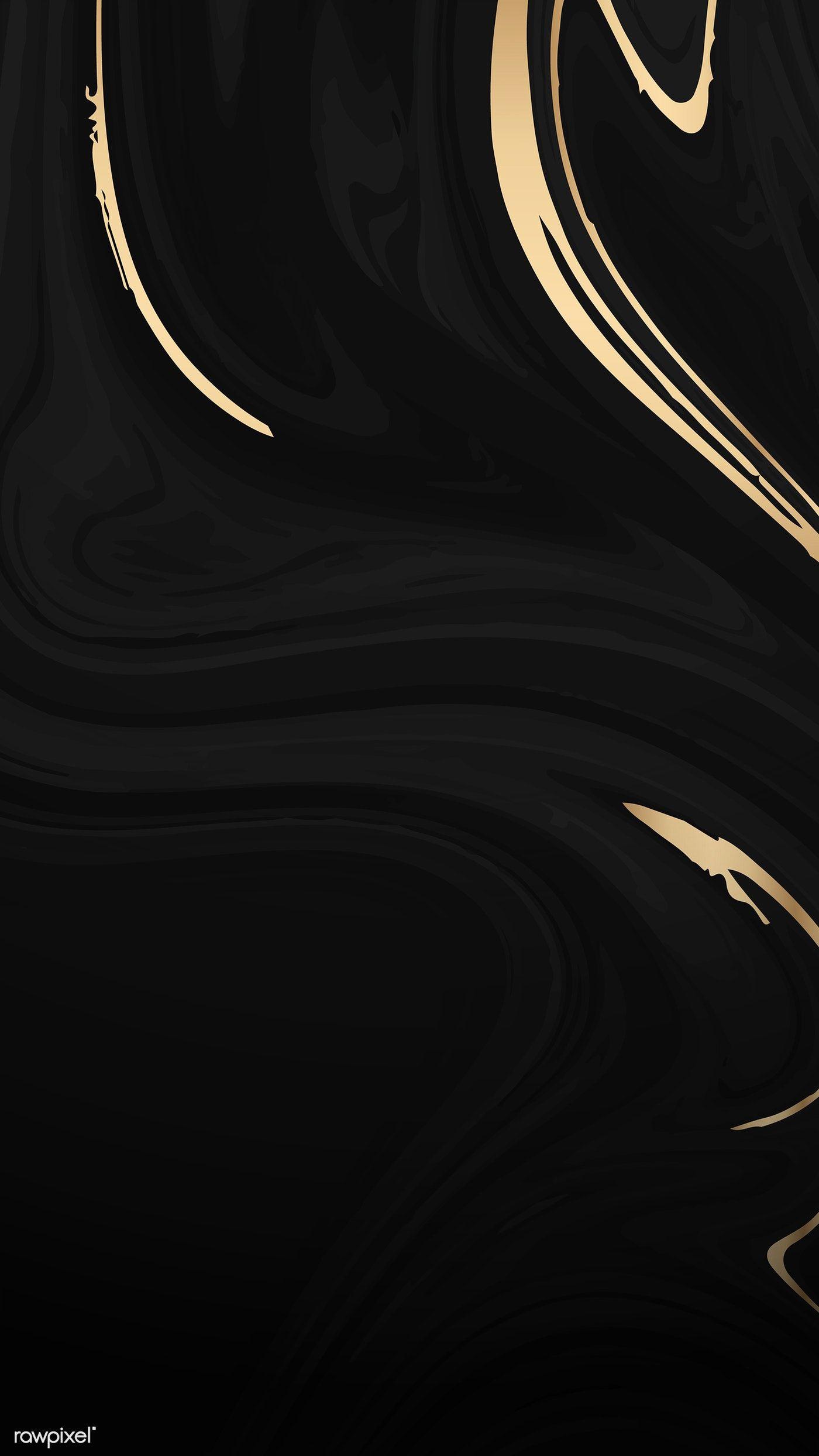 1400x2488 Wallpaper HD Black Gold