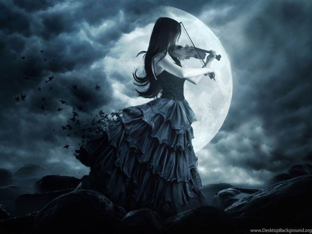 1024x768 Beautiful Romantic Moonlight Wallpaper Desktop Background
