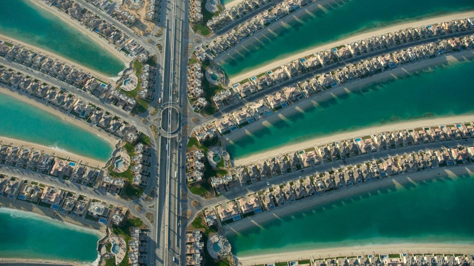 1600x900 Dubai Palm Island The Palm Jumeirah Wallpaper Desktop Background