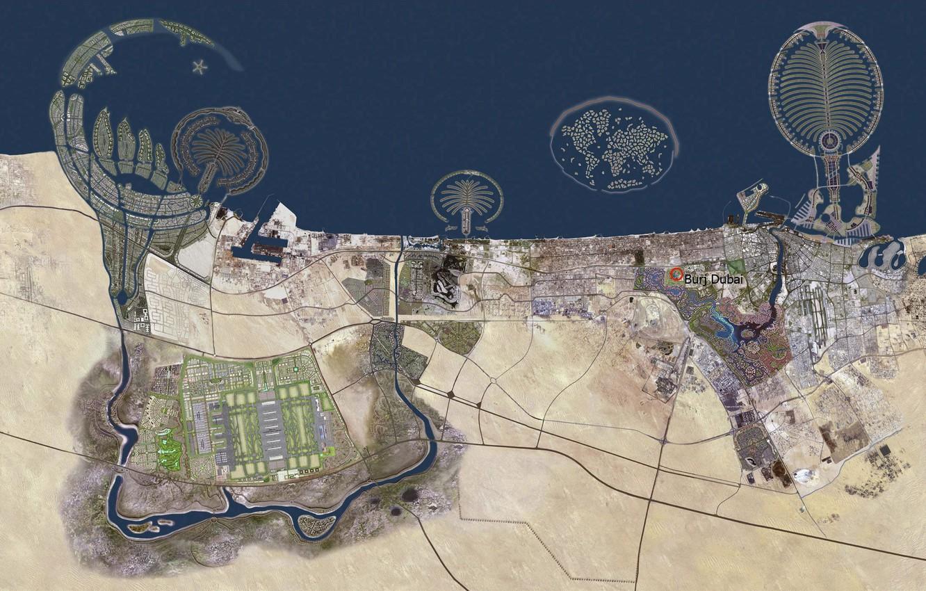 1332x850 Wallpaper Dubai, Arabskie Emirates, Palmovyi Islands image for desktop, section город