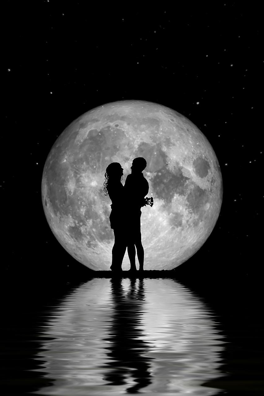 853x1280 Night Moon Wallpaper HD Wallpaper