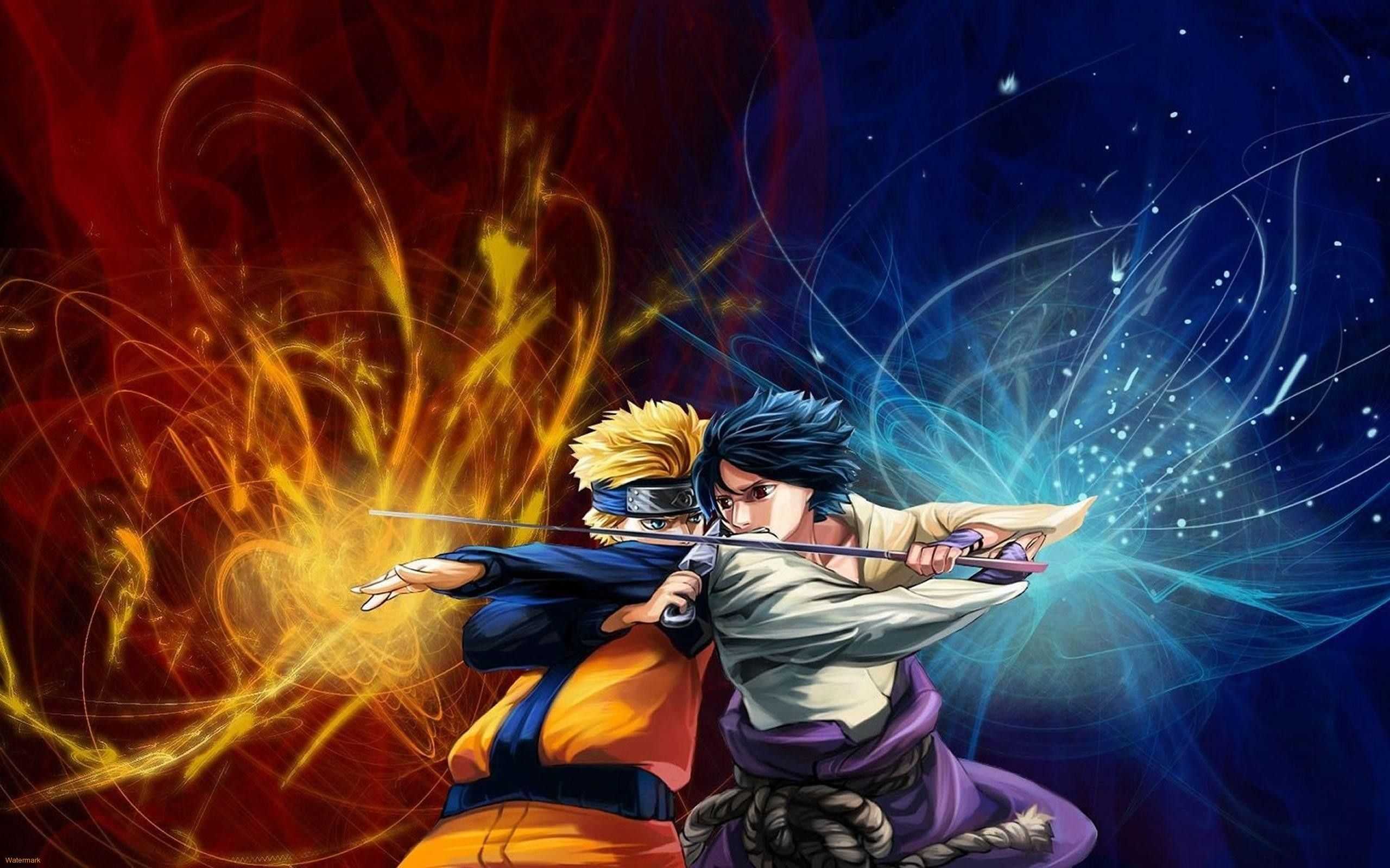 2560x1600 Naruto and Sasuke Wallpaper