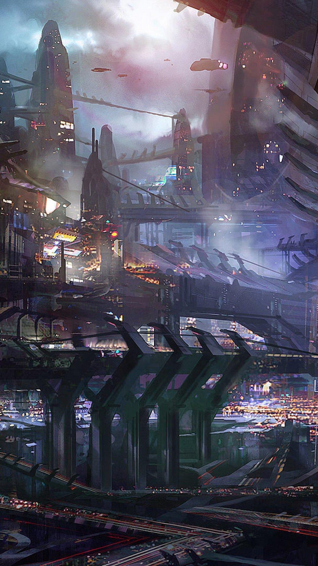 1080x1920 Free download Sci Fi City HD Android Wallpaper download [1080x1920] for your Desktop, Mobile & Tablet. Explore Sci Fi City Wallpaper. Free Sci Fi Wallpaper, Sci Fi Phone Wallpaper