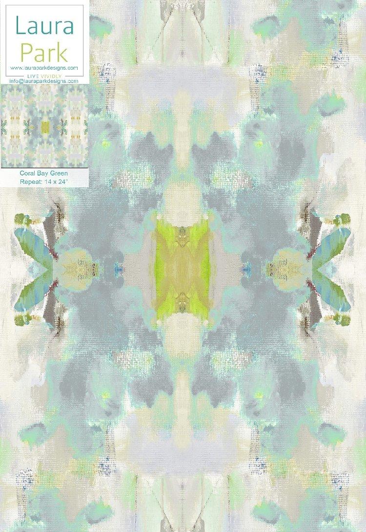 750x1091 Coral Bay Green Wallpaper
