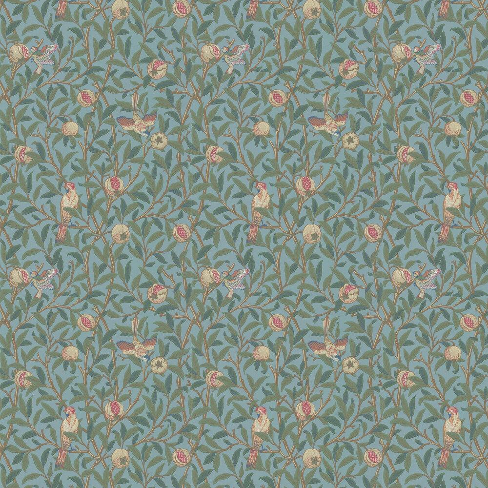 1000x1000 Bird & Pomegranate by Morris / Coral : Wallpaper Direct