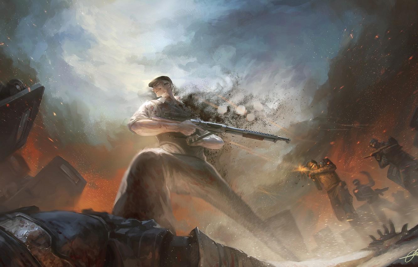 1332x850 Wallpaper Weapons, Gato, Immortal, Adzhin Man, Ajin: Demi Human, Adzhin Image For Desktop, Section сёнэн