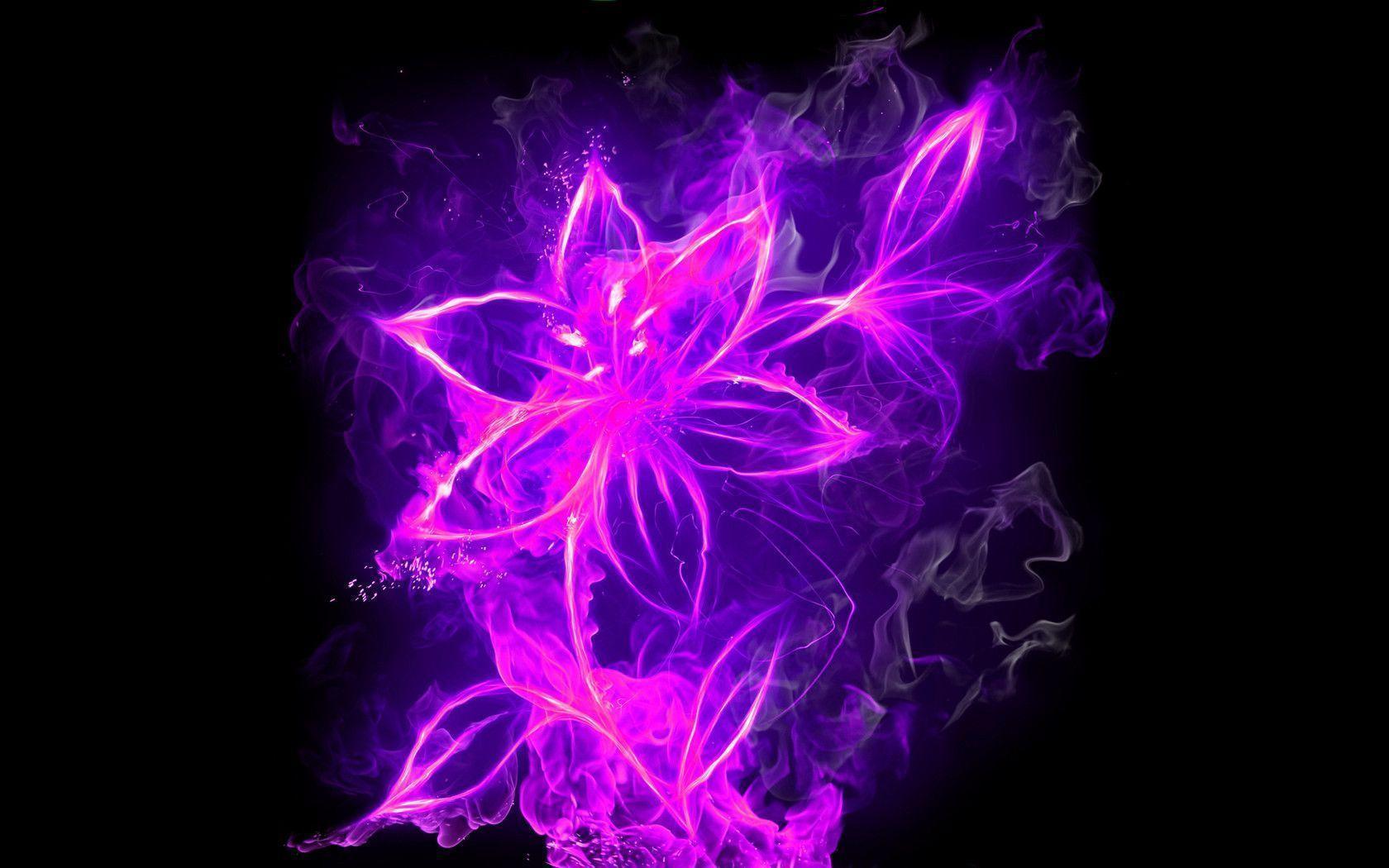 1680x1050 Fire Flower Wallpaper
