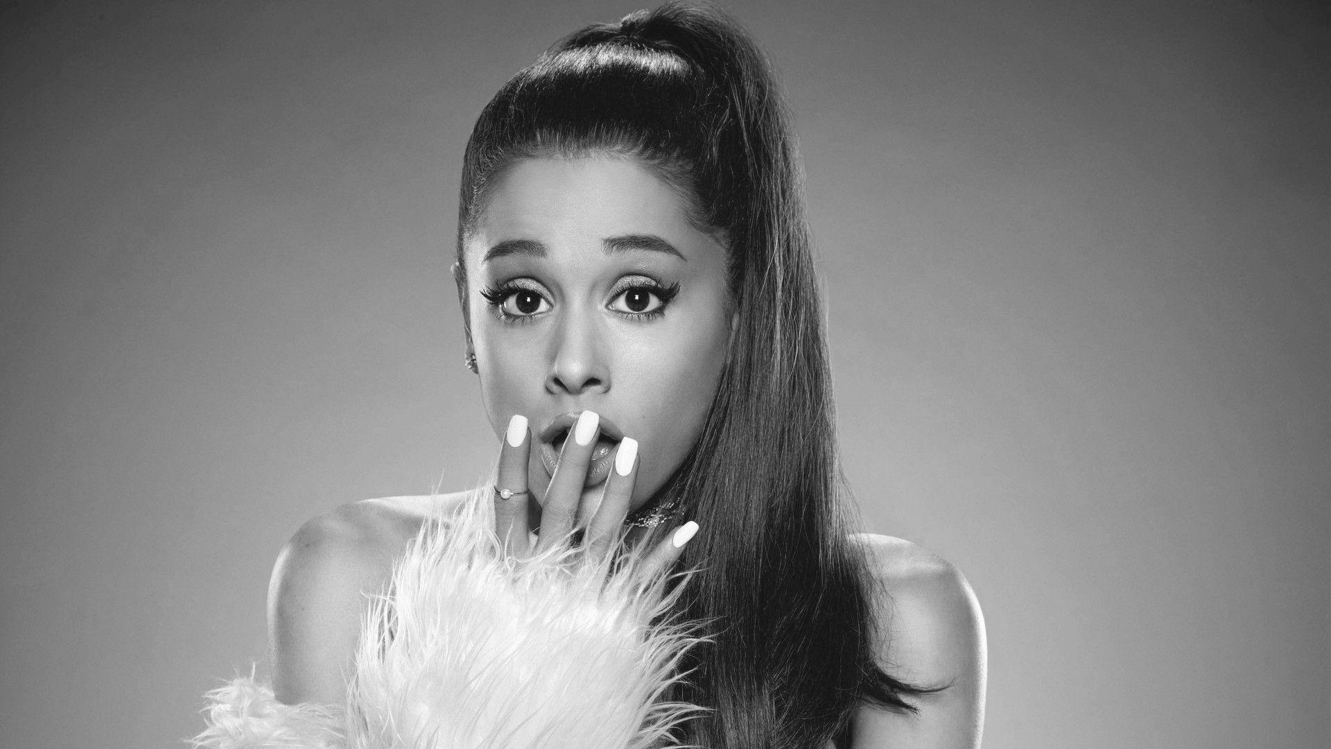 1920x1080 Ariana Grande White Computer Wallpaper
