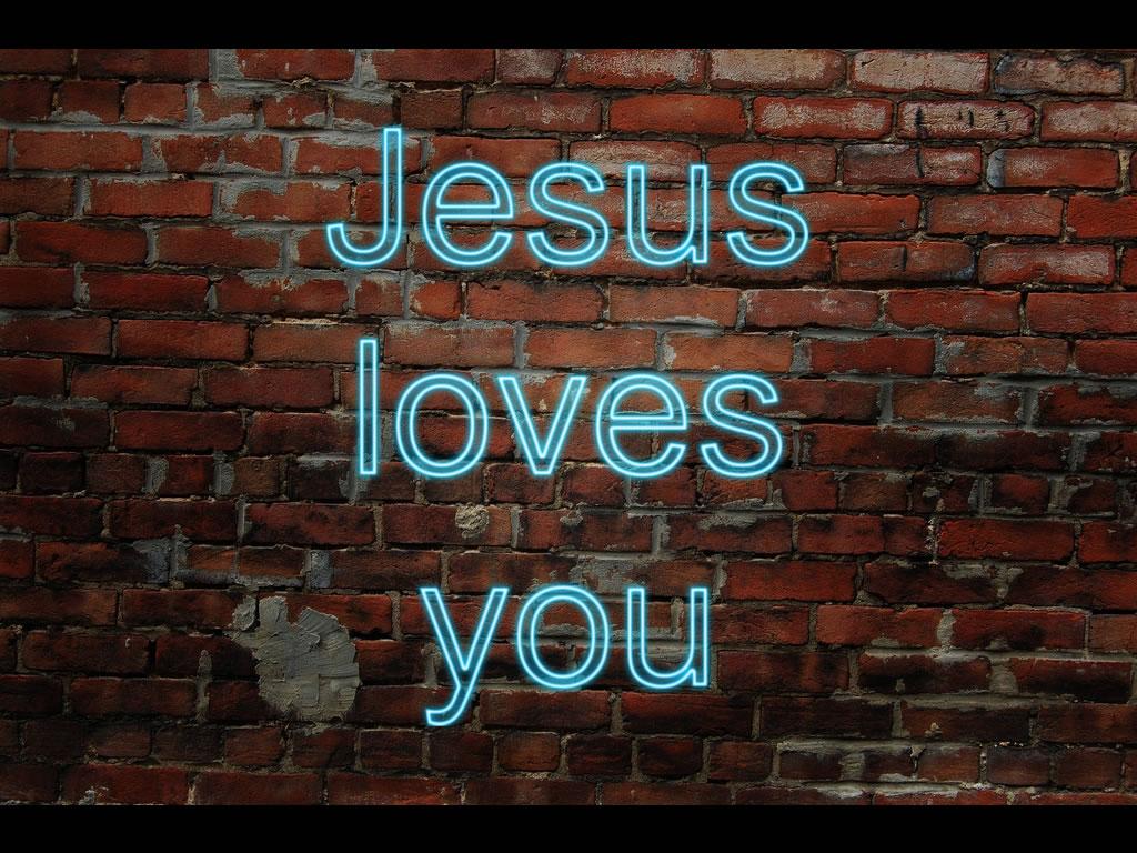 1024x768 Jesus loves me wallpaper