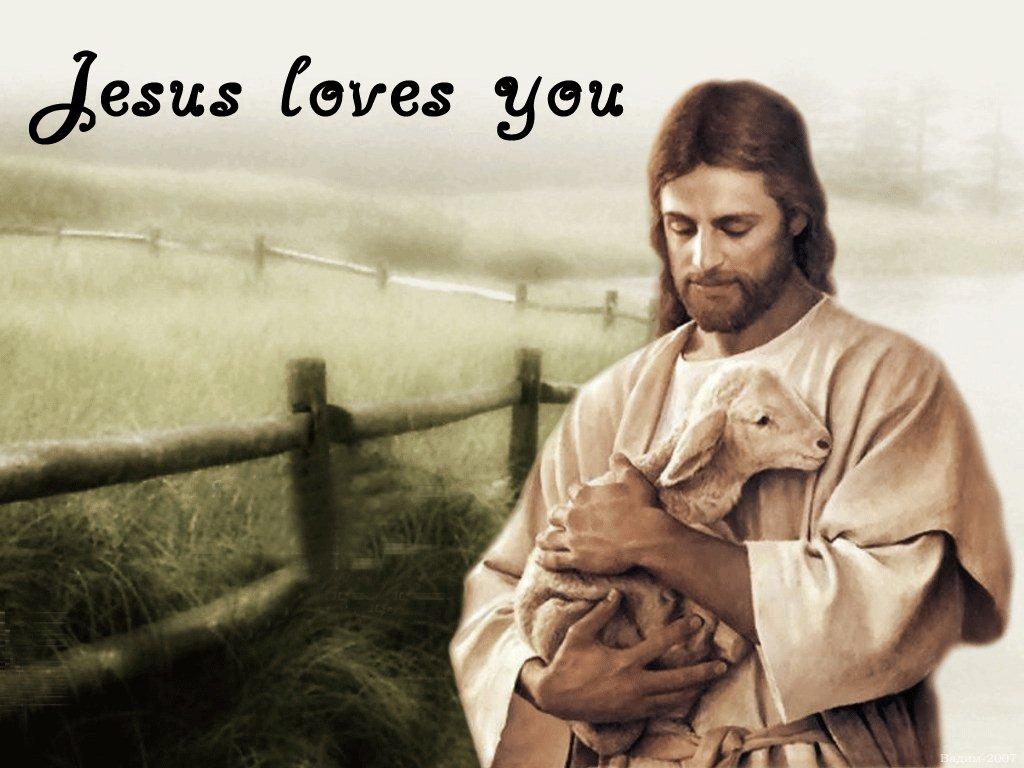 1024x768 Jesus Loves Me Wallpaper