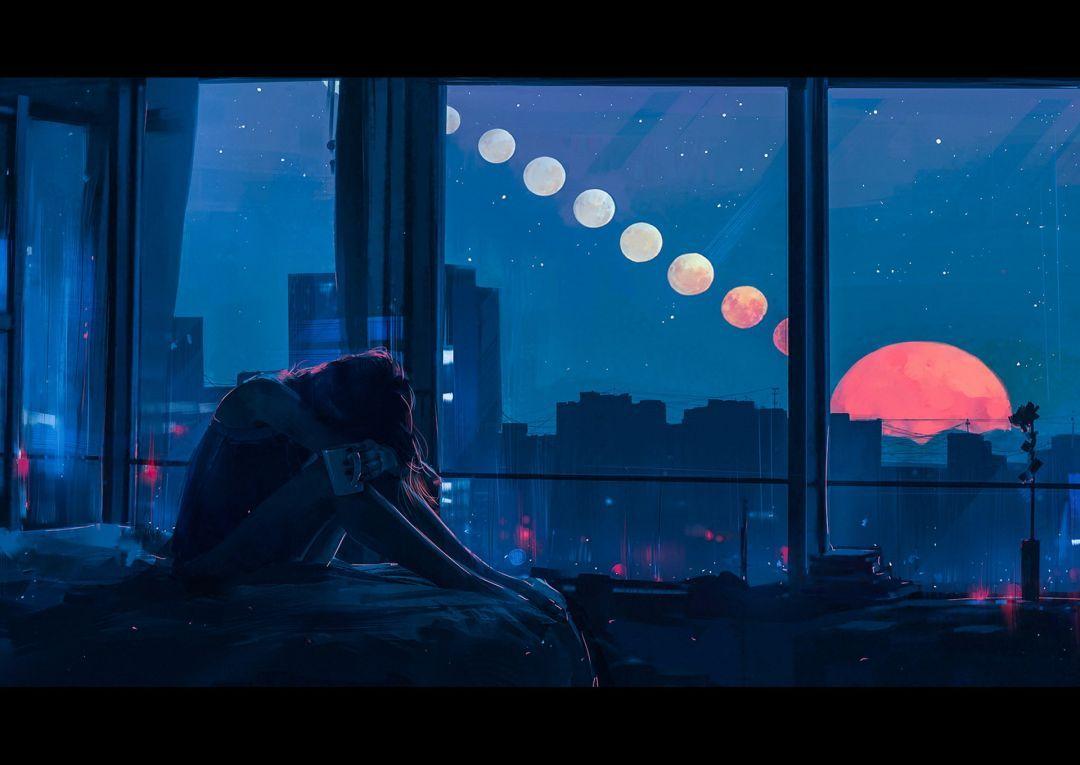 1080x765 Sad Anime Aesthetic Wallpaper Pc / Sad Cartoon Wallpaper PC