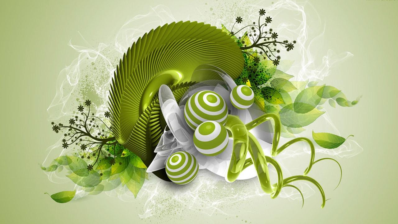 1280x720 3D Nature Abstract Wallpaper