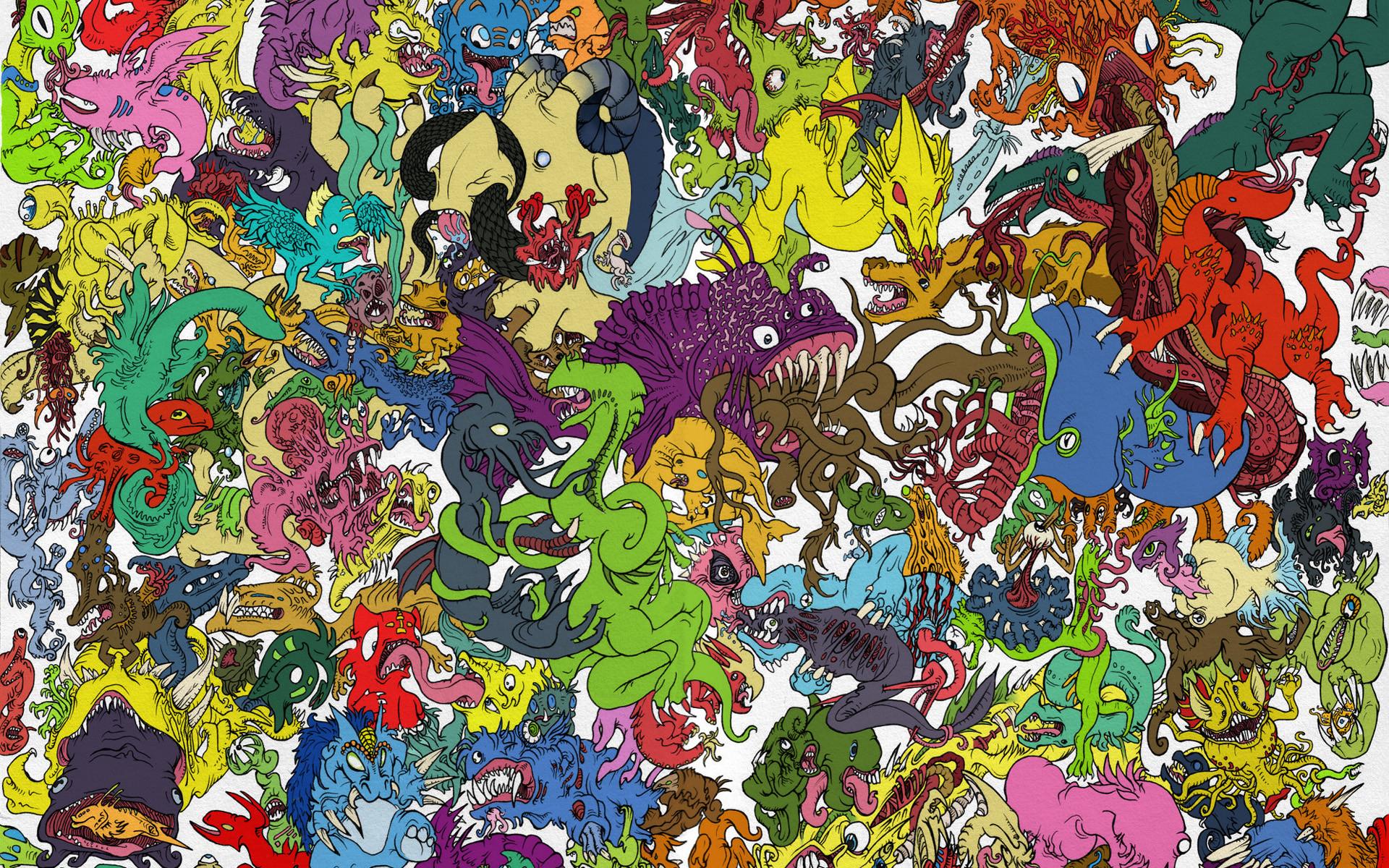 1920x1200 Trippy Twitter Background Data Src Amazing Trippy And Dragons Collage