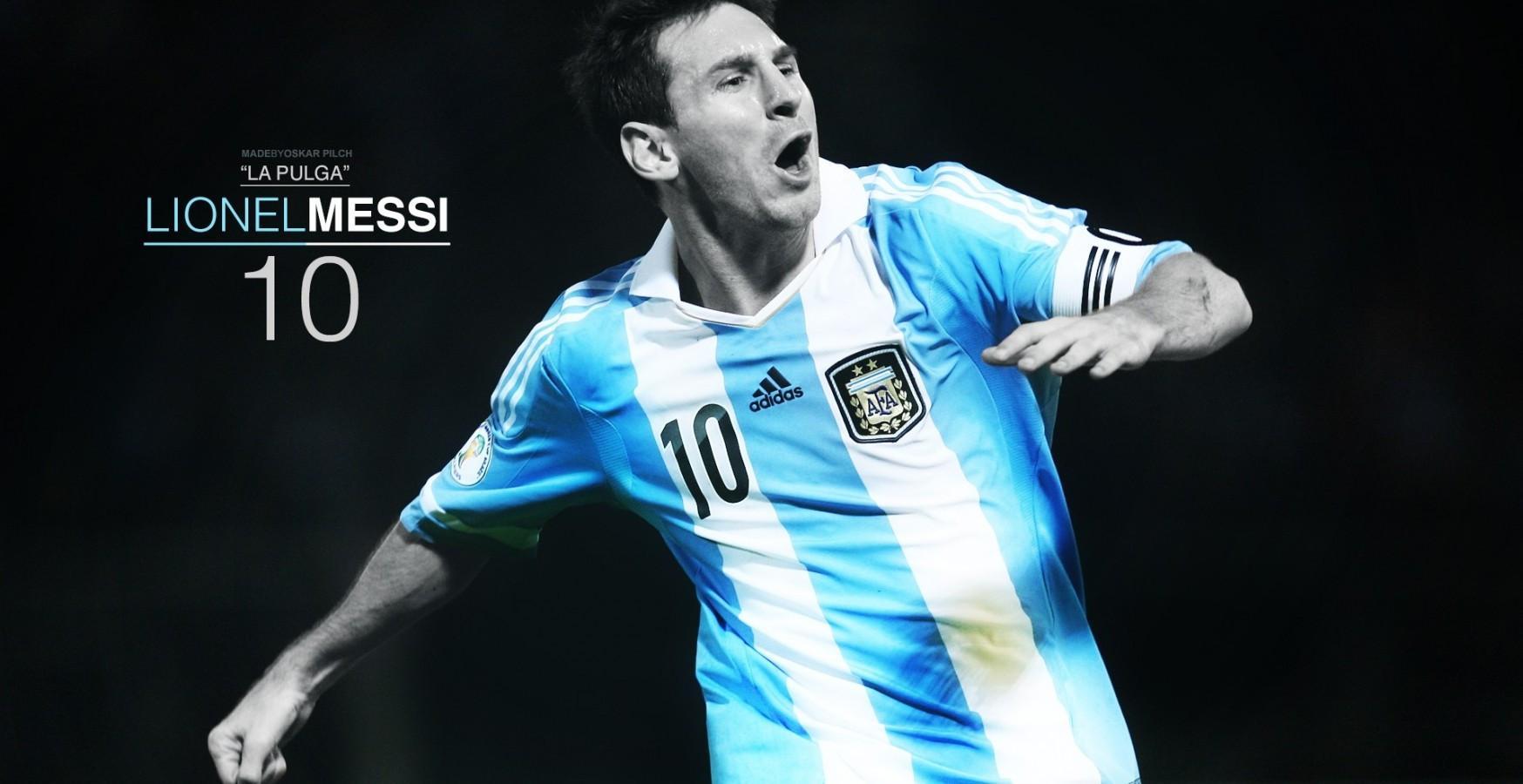 1748x900 Download 1748x900 Lionel Messi, Argentina National Football Team Wallpaper