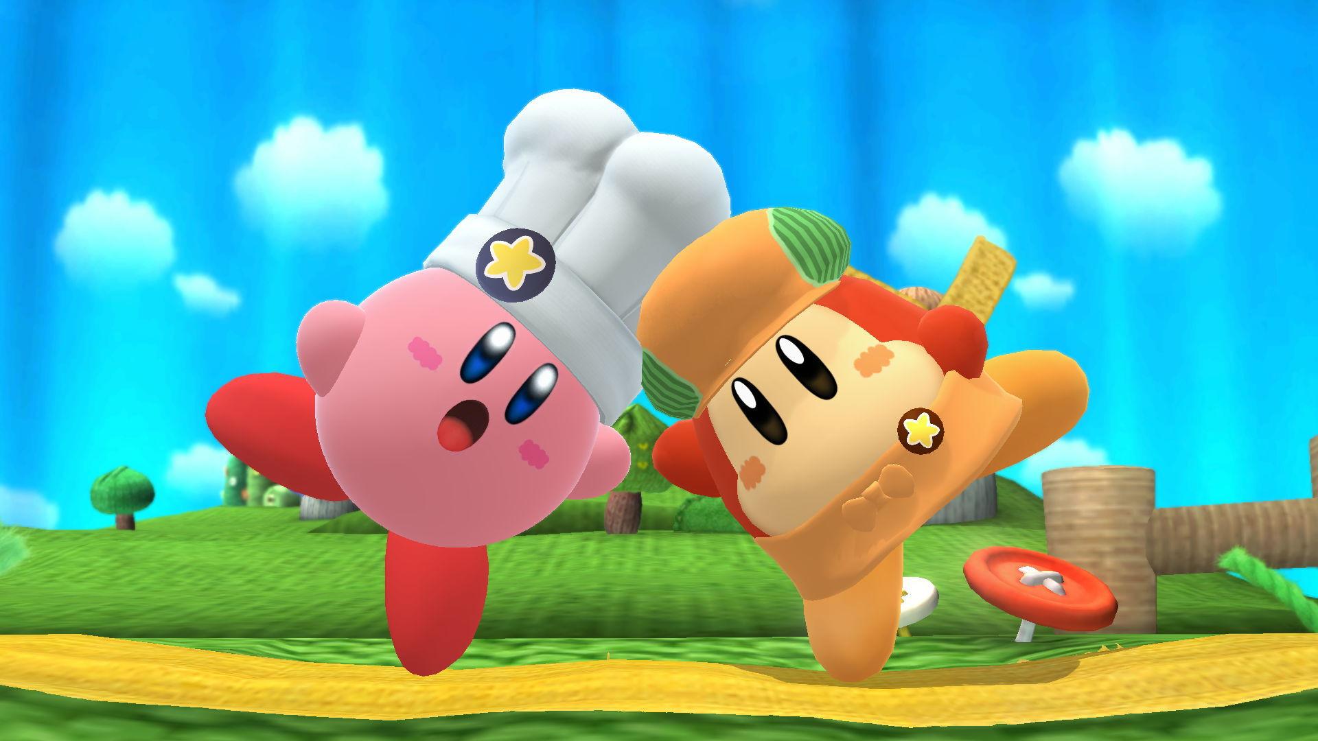1920x1080 Kirby Cafe Skins (Kirby and Waddle Dee) [Super Smash Bros. (Wii U)] [Works In Progress]