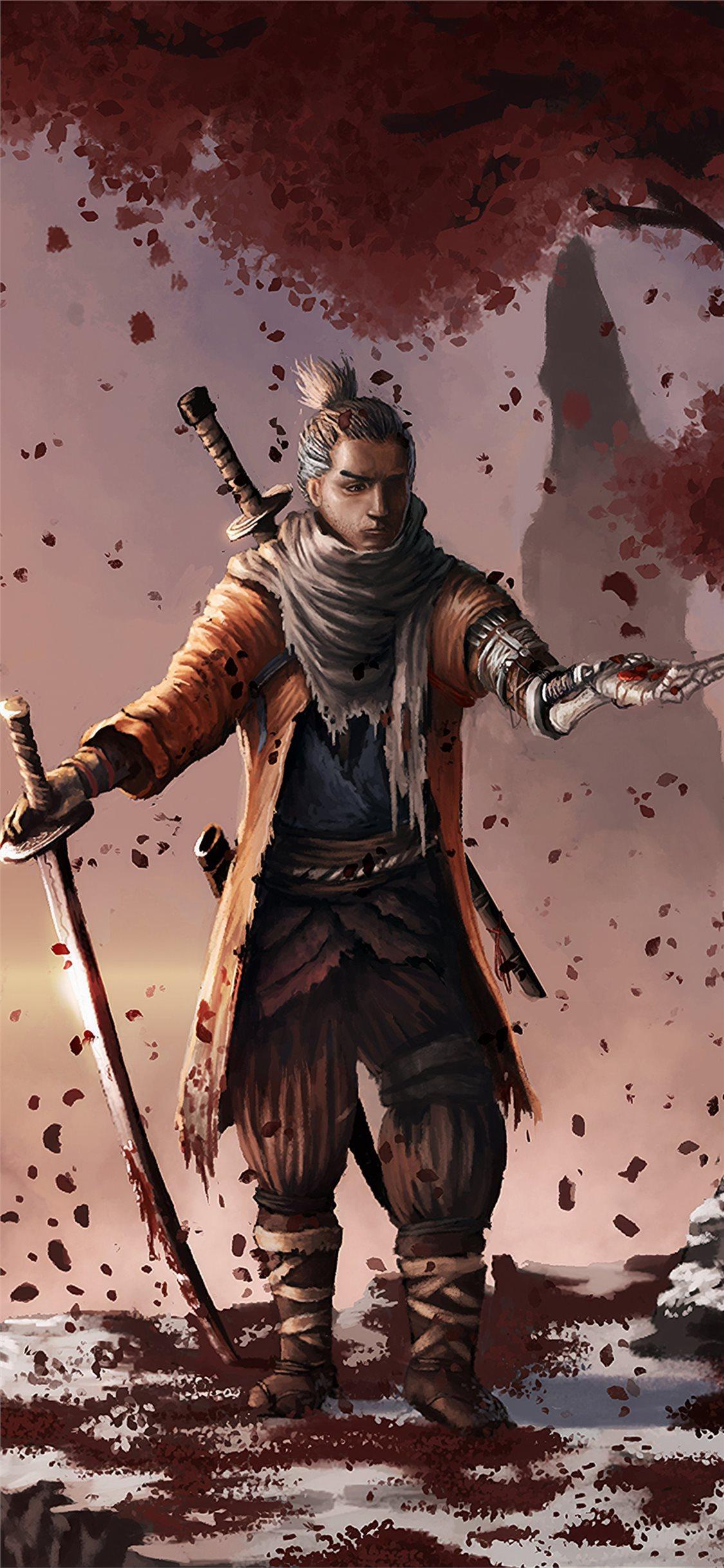 1125x2436 sekiro shadows die twice game fanart 4k iPhone X Wallpaper Free Download