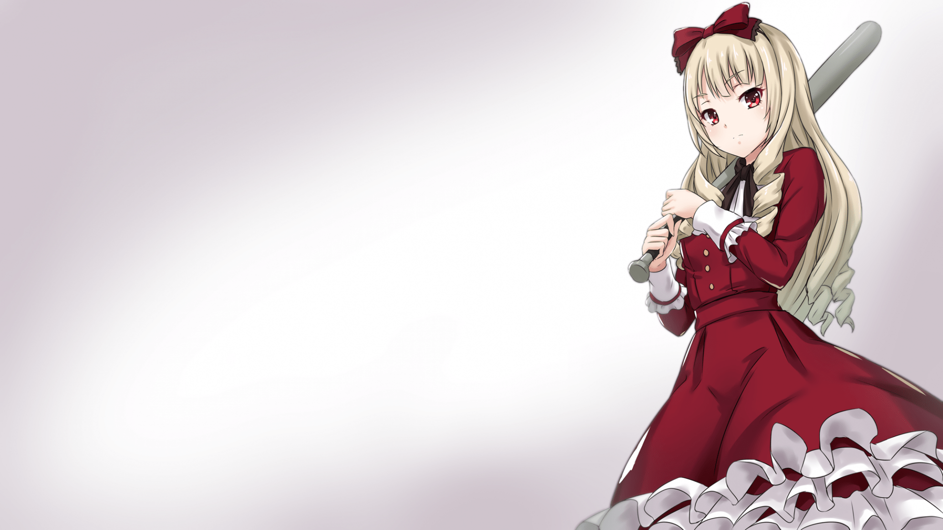1920x1080 Download 1920x1080 Ogasawara Rinko, Shirobako, Lolita, Blonde, Baseball Bat Wallpaper for Widescreen