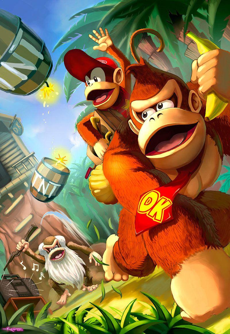 800x1164 Donkey Kong Country' by Alejandro Catalan. Donkey kong country, Donkey kong, Retro gaming art