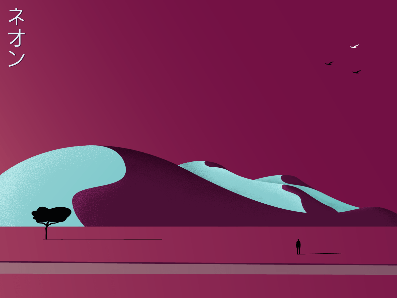 1600x1200 Neon Desert v2 by Alex Pernigotto on Dribbble