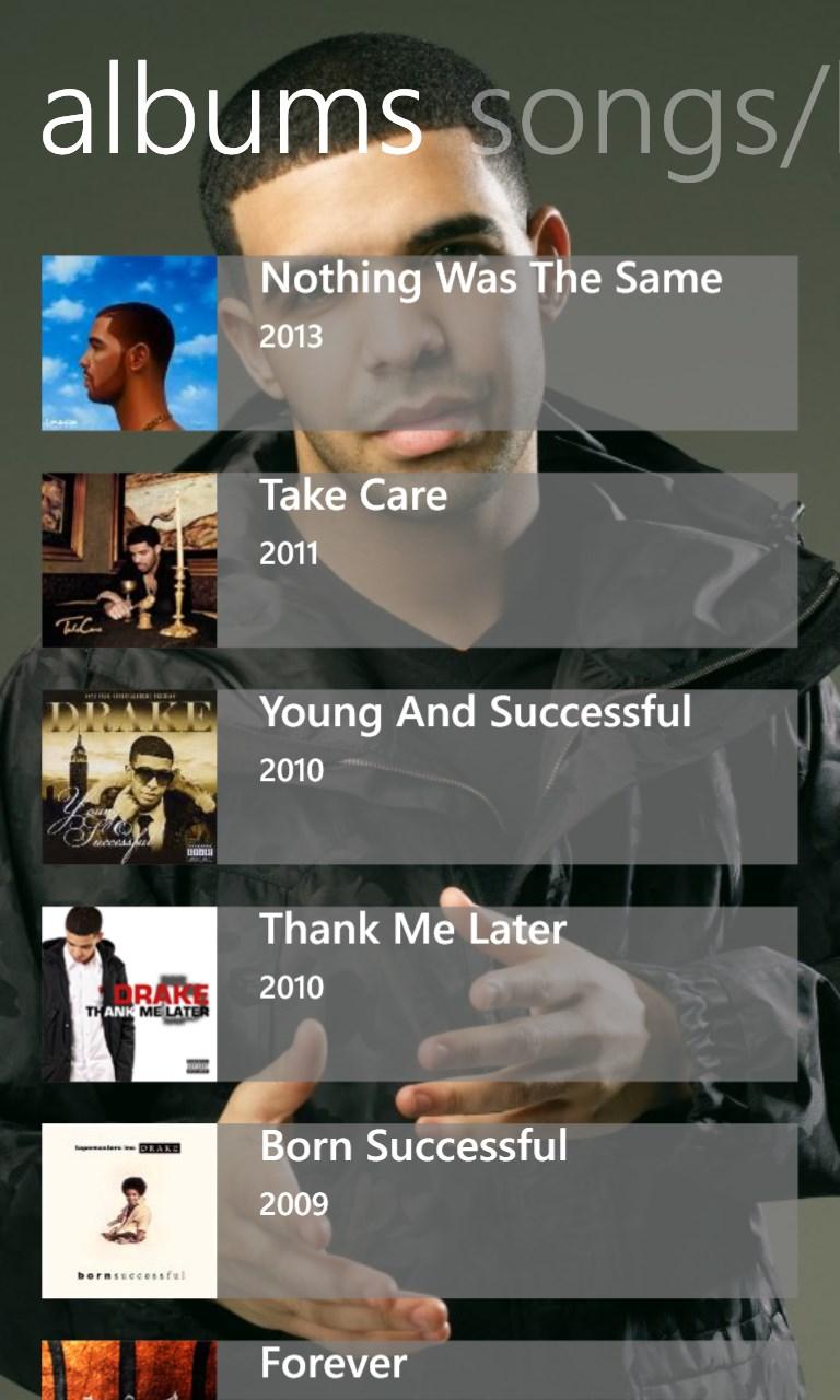 768x1280 Drake Music for Windows 10 Mobile