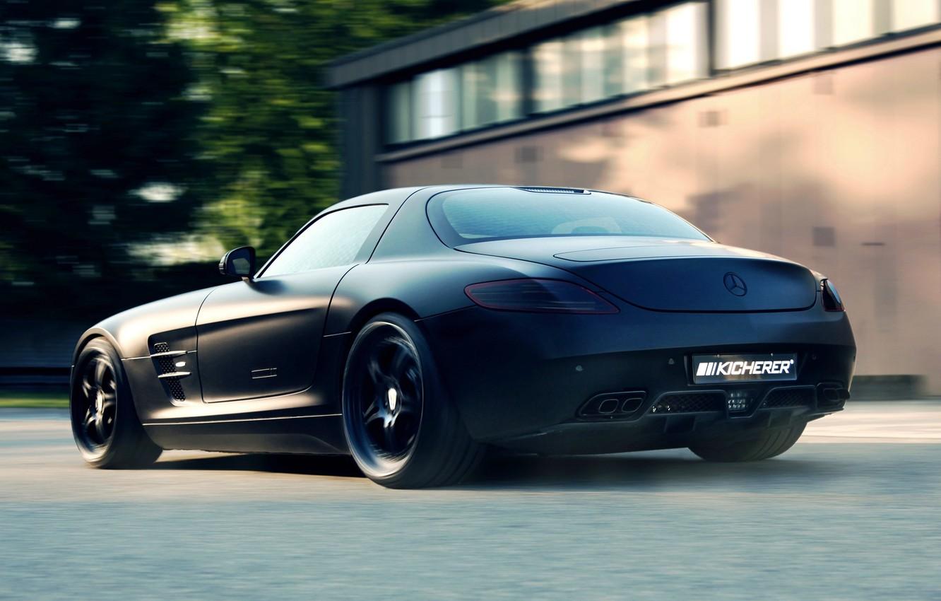 1332x850 Wallpaper Black, Machine, Tuning, Mercedes, Desktop, Car, Car, Beautiful, Mercedes Benz, Black, SLS, Kicherer, Wallpaper, Tuning, Beautiful image for desktop, section mercedes