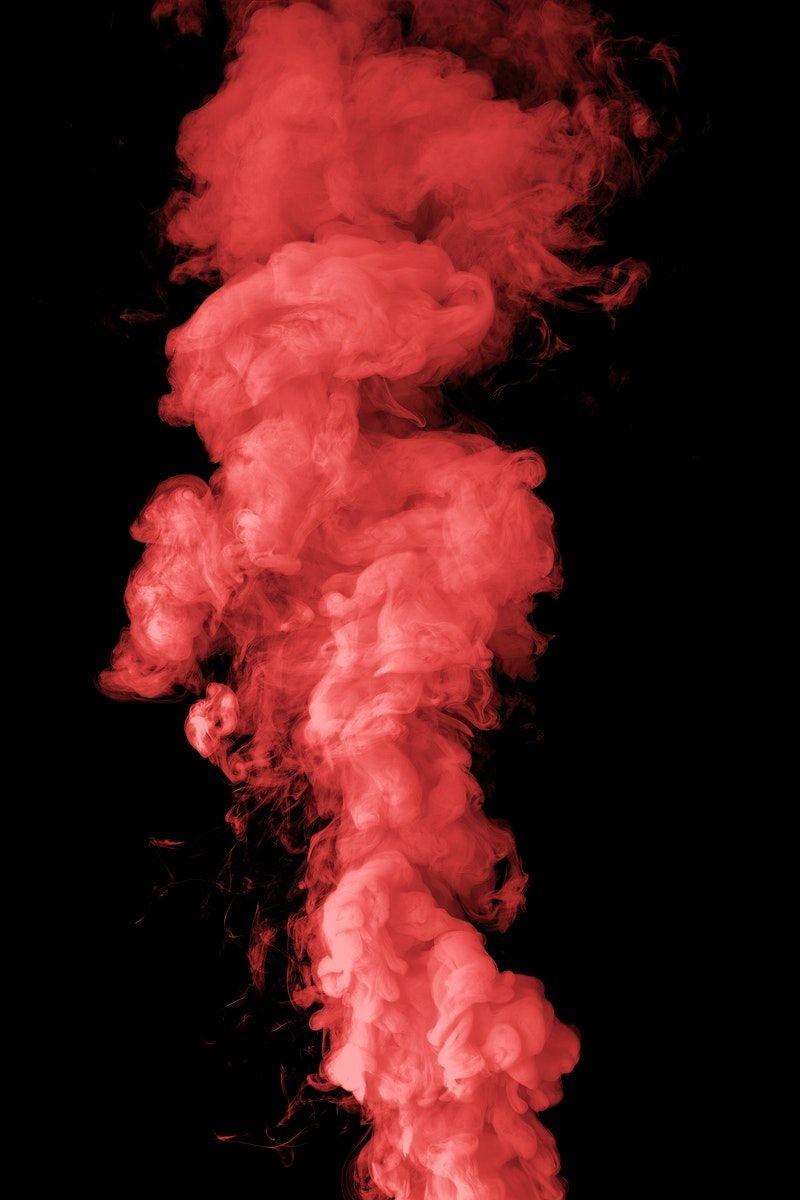 800x1200 Coral red smoke effect design element on a black background. premium image / roungroat. Red smoke, Pink smoke, Smoke background