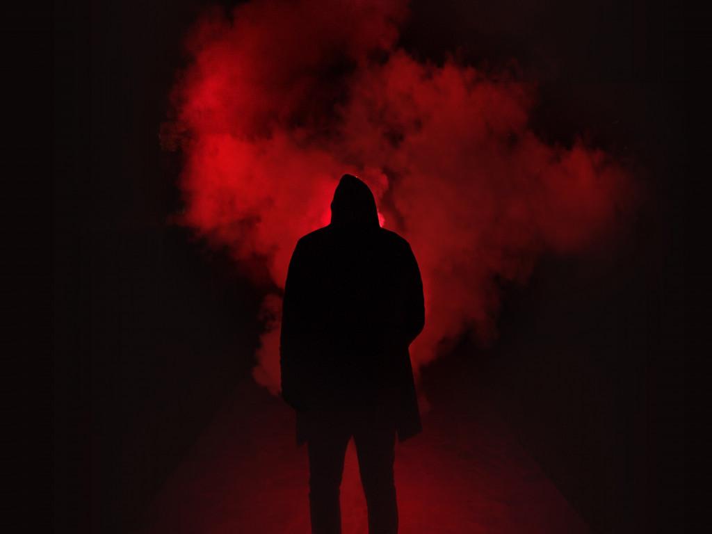 1024x768 Smoke Red Black Smoke Background HD