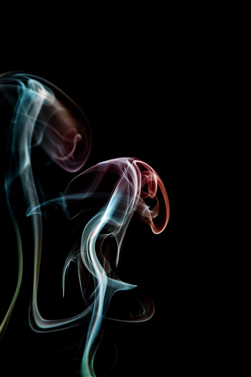 800x1200 Black, blue, and red smoke art wallpaper