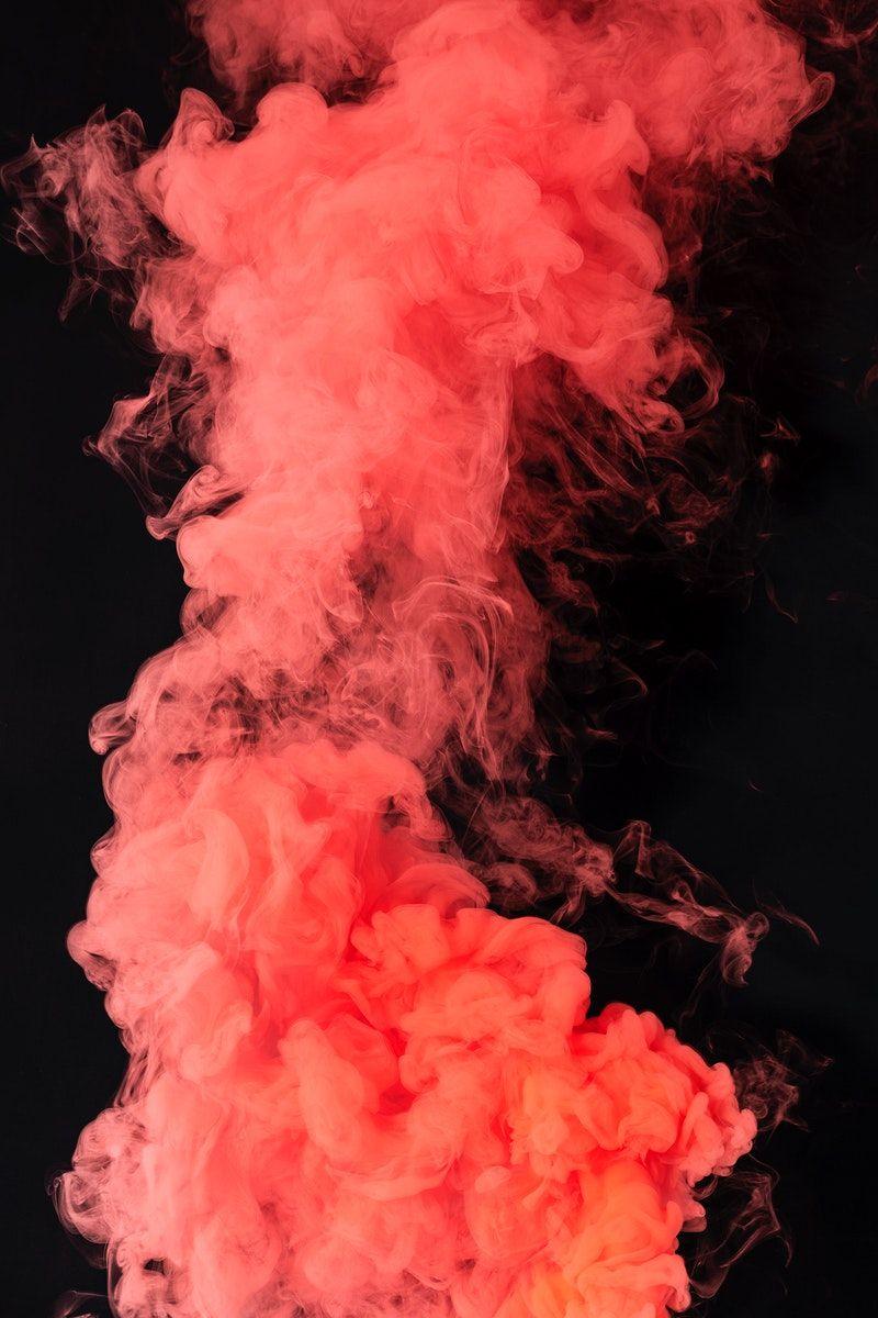 800x1200 Coral red smoke effect on a black background. free image / roungroat. Red smoke, Smoke background, Best background image