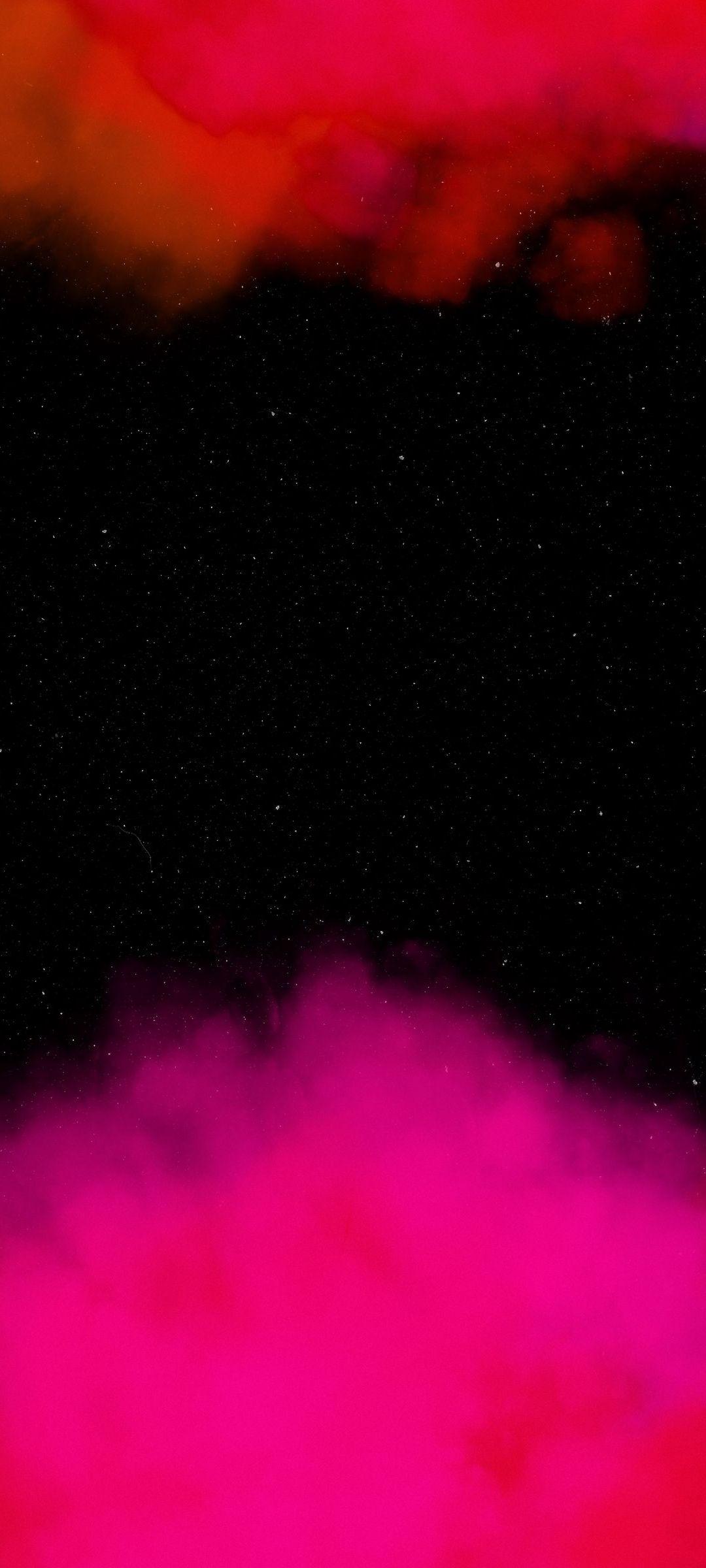 1080x2400 Pink and Red Smoke Black Phone Wallpaper