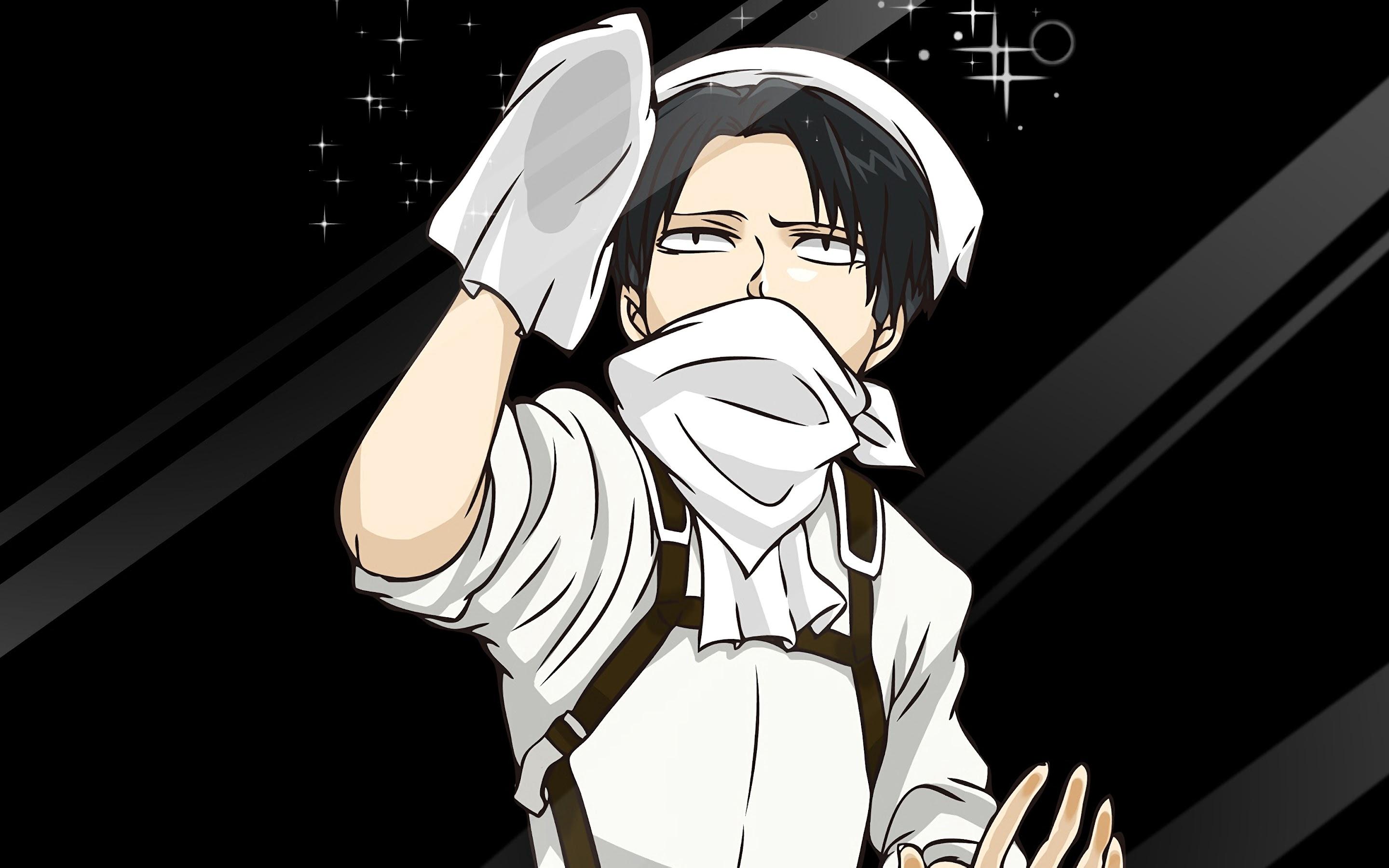 2880x1800 Levi Cleaning Attack on Titan 4K Wallpaper