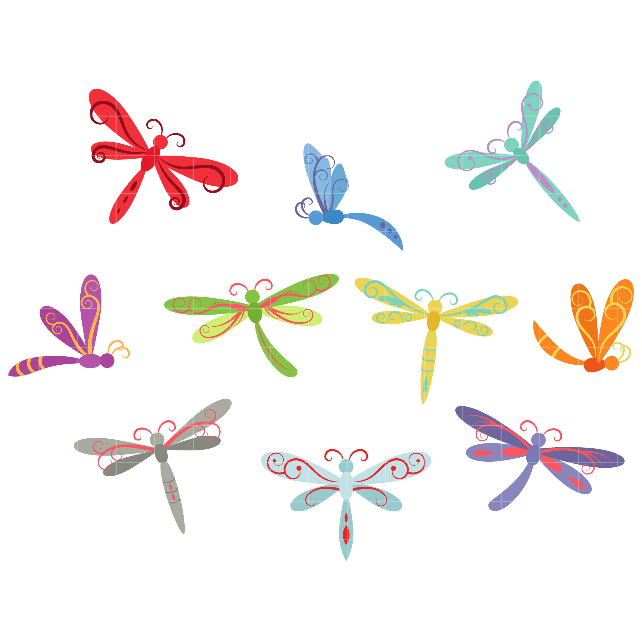 2500x2500 Whimsical Dragonfly Clipart