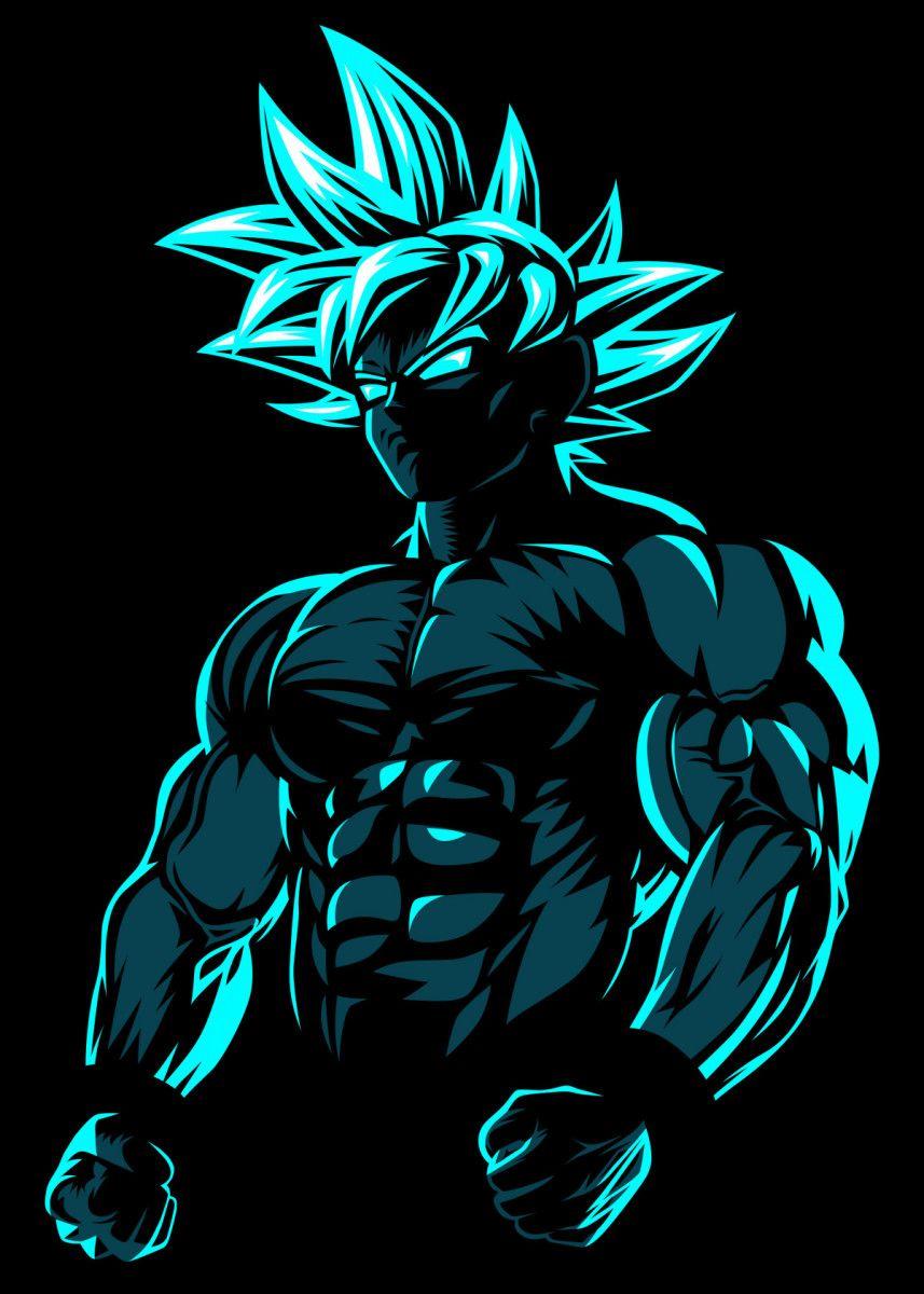 857x1200 Ultra training' Poster by Alberto Perez. Displate. Dragon ball super artwork, Dragon ball super art, Goku super saiyan blue