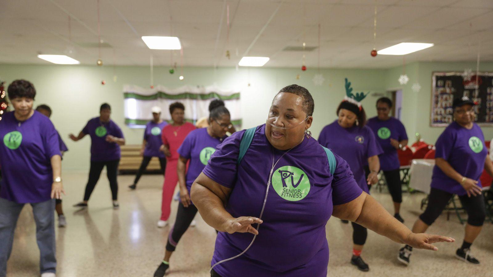 1600x900 With help from an oxygen generator, she leads Zumba at Progress Village
